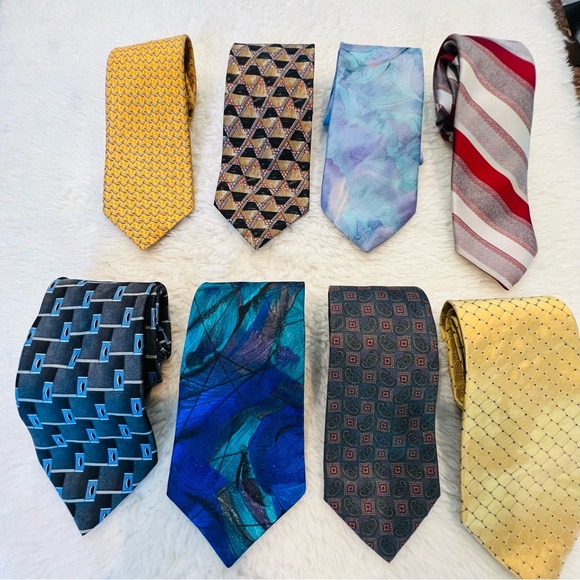 Vintage Branded lot of 8 Men’s Neckties - Picture 14 of 15